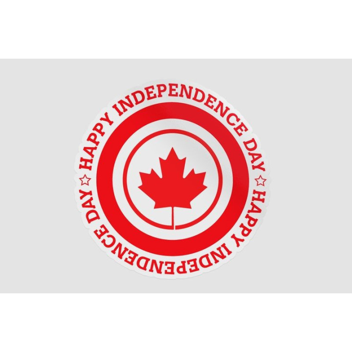 Canadian Independence Day Label Sticker - DecalsHouse