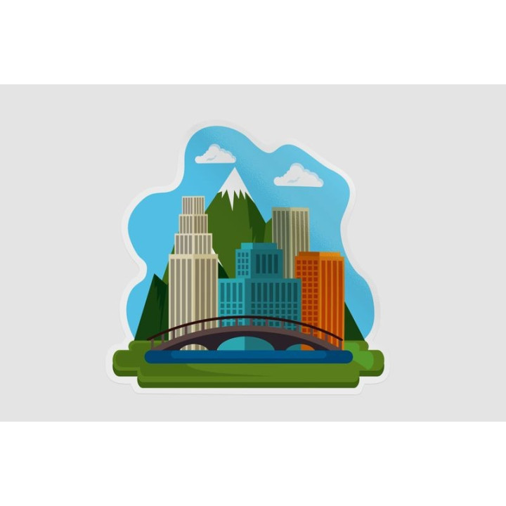Canadian Landscape Style 2 Sticker - DecalsHouse