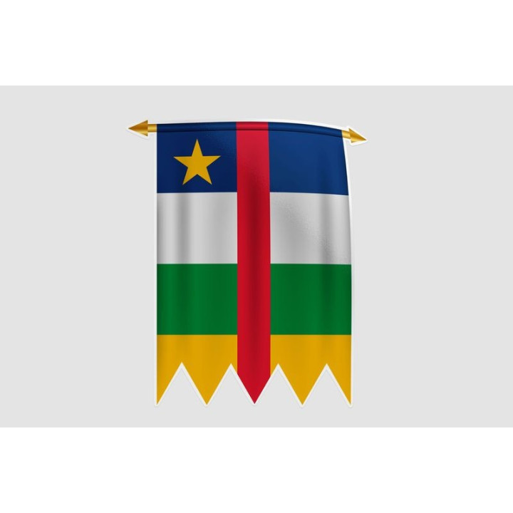Central African Republic Flag Style 13 Sticker - DecalsHouse
