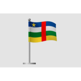 Central African Republic Flag Style 2 Sticker - DecalsHouse