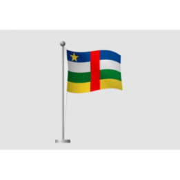 Central African Republic Flag Style 3 Sticker - DecalsHouse