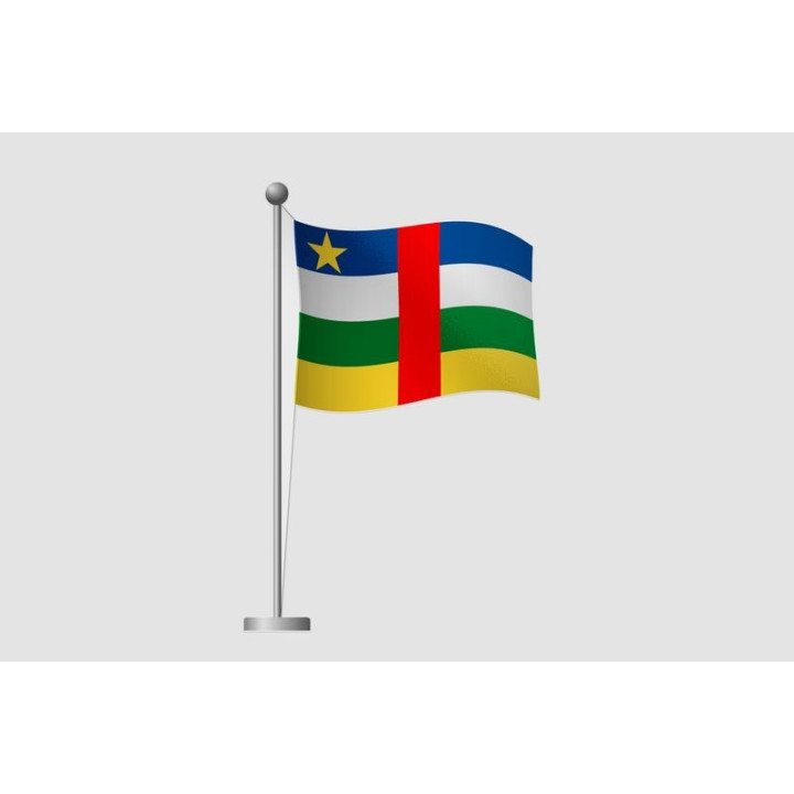 Central African Republic Flag Style 3 Sticker - DecalsHouse