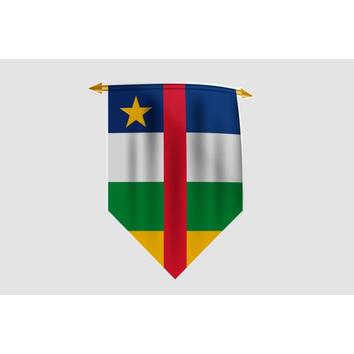 Central African Republic Flag Style 6 Sticker - DecalsHouse