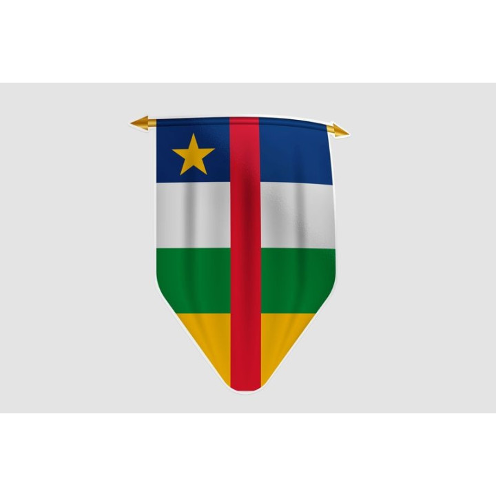 Central African Republic Flag Style 8 Sticker - DecalsHouse