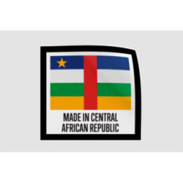 Central African Republic Quality Label Style 4 Sticker - DecalsHouse