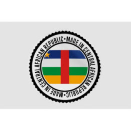 Central African Republic Quality Label Style 5 Sticker - DecalsHouse