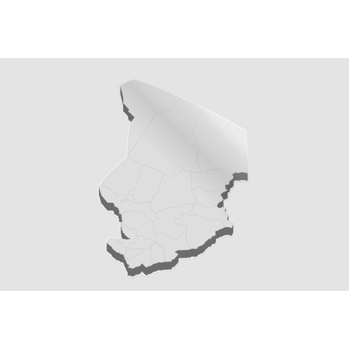 Chad Map Style 2 Sticker - DecalsHouse