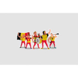Cheerful Belgium Football Fans Sticker - DecalsHouse