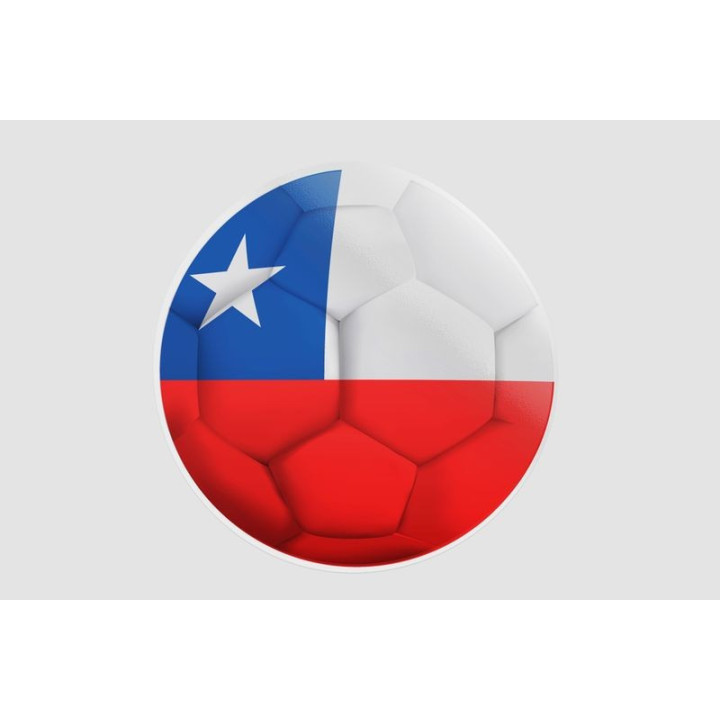 Chile Flag Football Ball Sticker - DecalsHouse