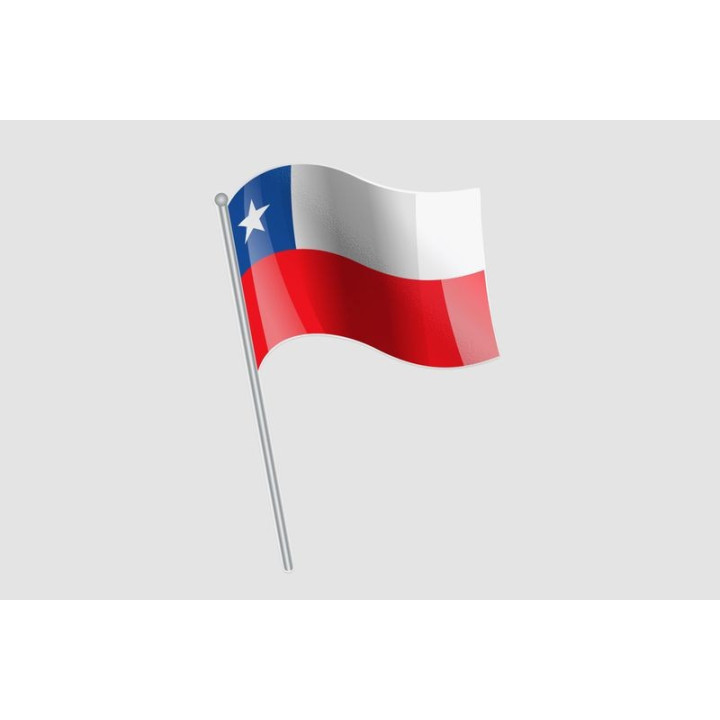 Chile Flag Style 11 Sticker - DecalsHouse