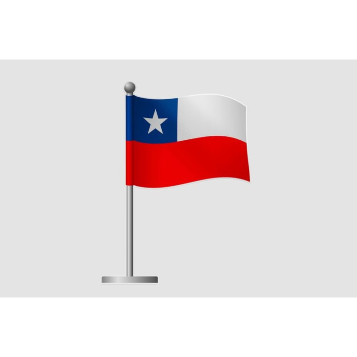 Chile Flag Style 6 Sticker - DecalsHouse