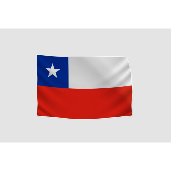 Chile Flag Style 9 Sticker - DecalsHouse