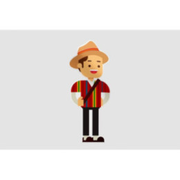 Chileans National Dress Clothing Sticker - DecalsHouse