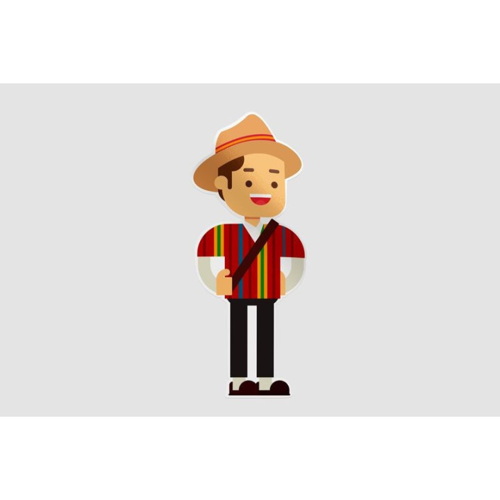 Chileans National Dress Clothing Sticker - DecalsHouse