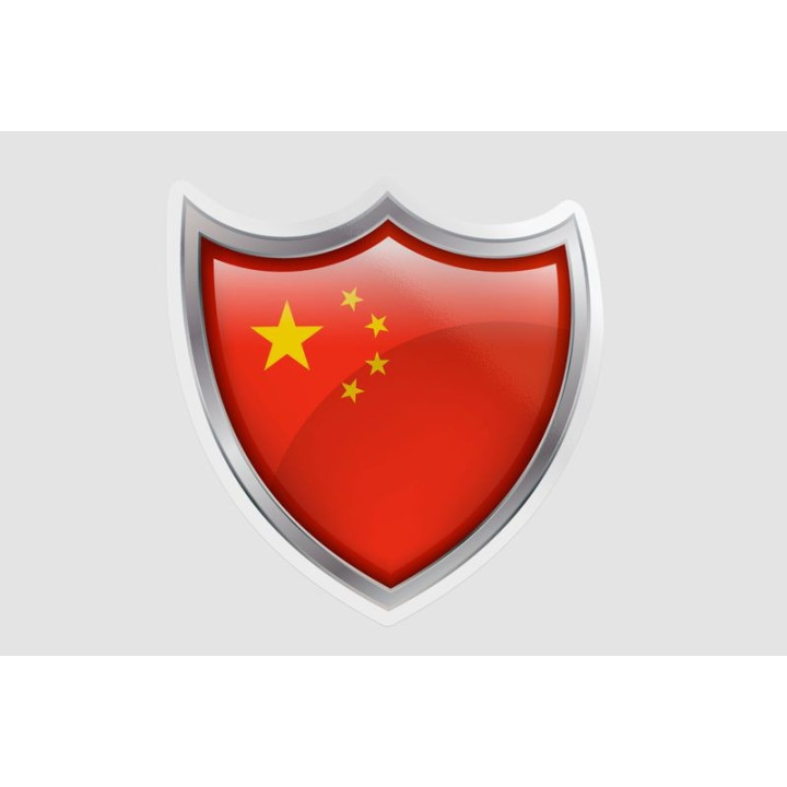 China Badge Flag Style 4 Sticker - DecalsHouse