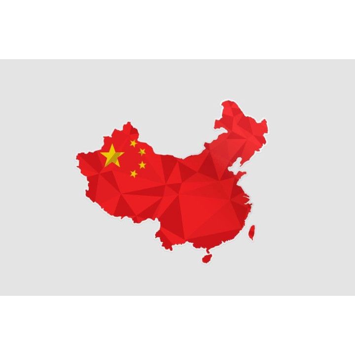 China Map Flag Style 3 - DecalsHouse