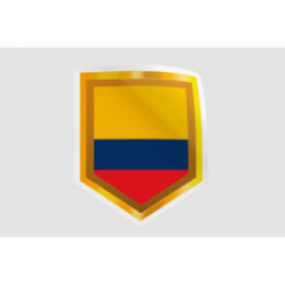 Colombia Flag Badge Style 8 - DecalsHouse