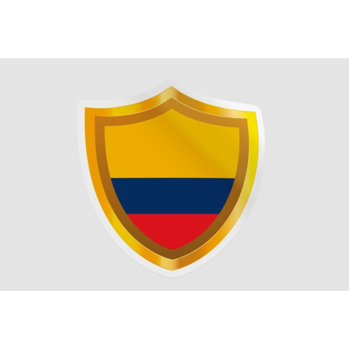 Colombia Flag Badge Style 9 - DecalsHouse