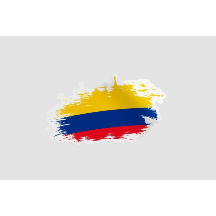 Colombia Flag Brush Style 10 - DecalsHouse