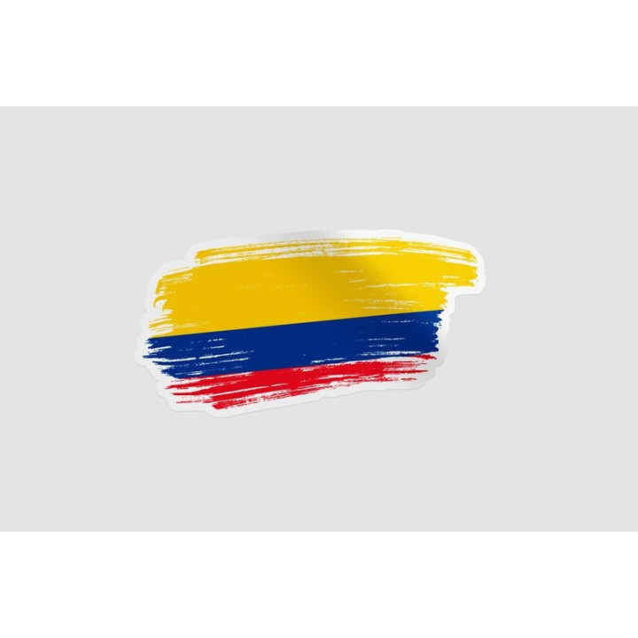 Colombia Flag Brush Style 9 - DecalsHouse