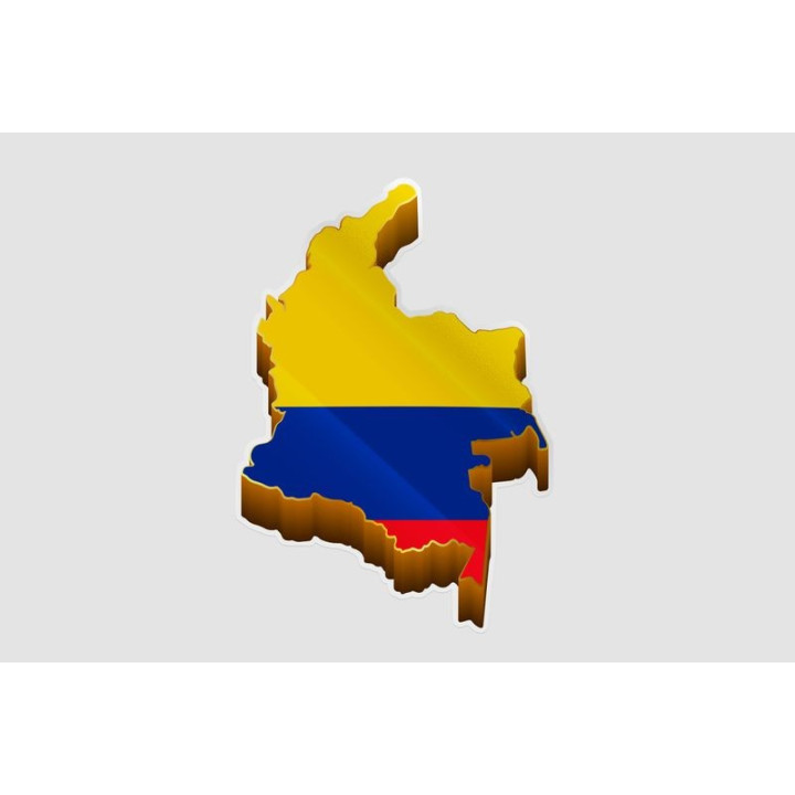 Colombia Map Style 2 Sticker - DecalsHouse