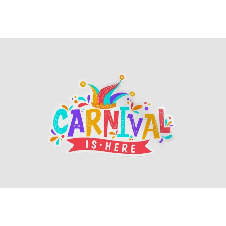 Carnival Is Here Stickers – Festive Carnival Decals (2-Pack)