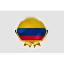 Combodia Flag Badge Style 3 Sticker - DecalsHouse