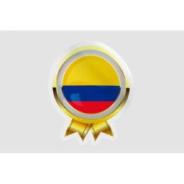 Combodia Flag Badge Style 4 Sticker - DecalsHouse
