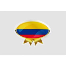 Combodia Flag Badge Style 8 Sticker - DecalsHouse