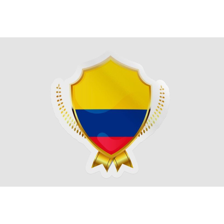 Combodia Flag Badge Style 9 Sticker - DecalsHouse