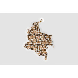 Combodia Map With Coffee Beans Sticker - DecalsHouse