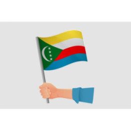 Comoros Flag Style 11 Sticker - DecalsHouse