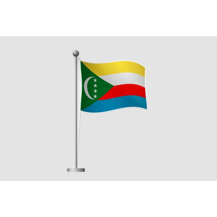 Comoros Flag Style 13 Sticker - DecalsHouse