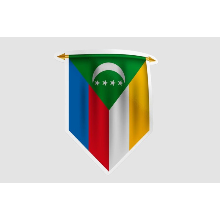 Comoros Flag Style 2 Sticker - DecalsHouse