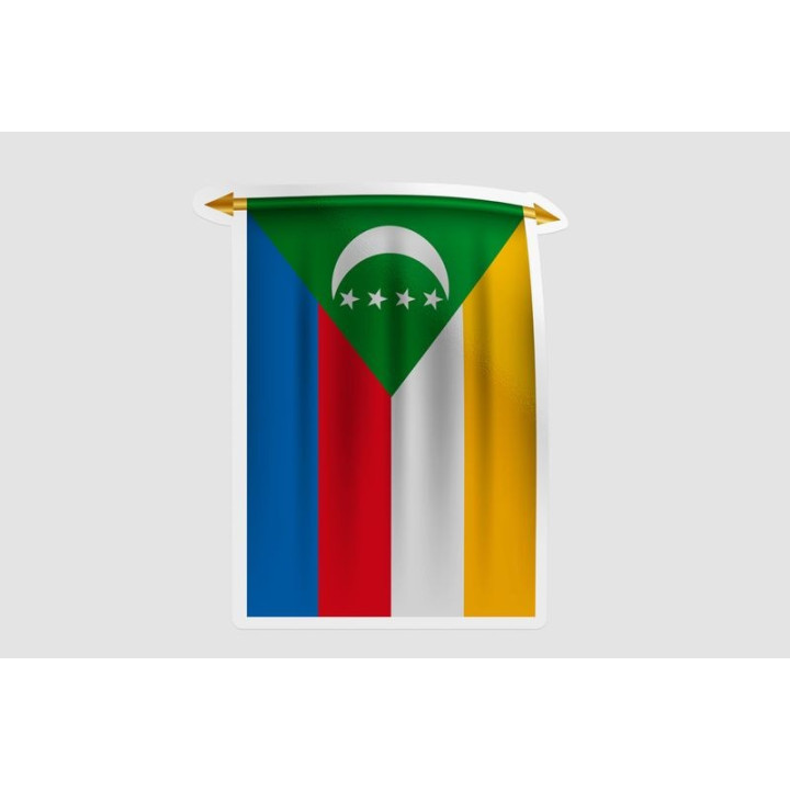 Comoros Flag Style 5 Sticker - DecalsHouse