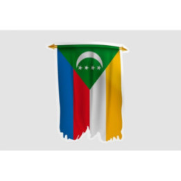 Comoros Flag Style 8 Sticker - DecalsHouse