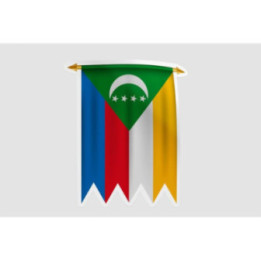 Comoros Flag Style 9 Sticker - DecalsHouse