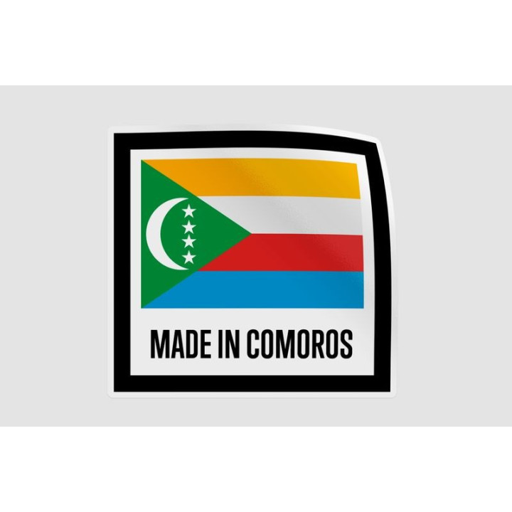 Comoros Quality Label Style 4 Sticker - DecalsHouse