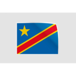 Congo Flag Style 2 Sticker - DecalsHouse