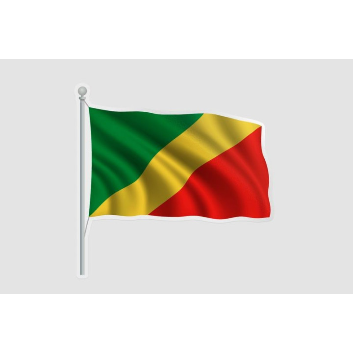 Congo Flag Waving - DecalsHouse