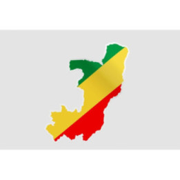 Congo Map Flag Style 2 - DecalsHouse