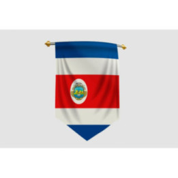 Costa Rica Flag Badge Style 12 Sticker - DecalsHouse