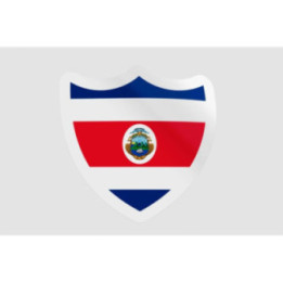 Costa Rica Flag Badge Style 2 - DecalsHouse