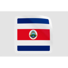 Costa Rica Flag Badge Style 4 - DecalsHouse