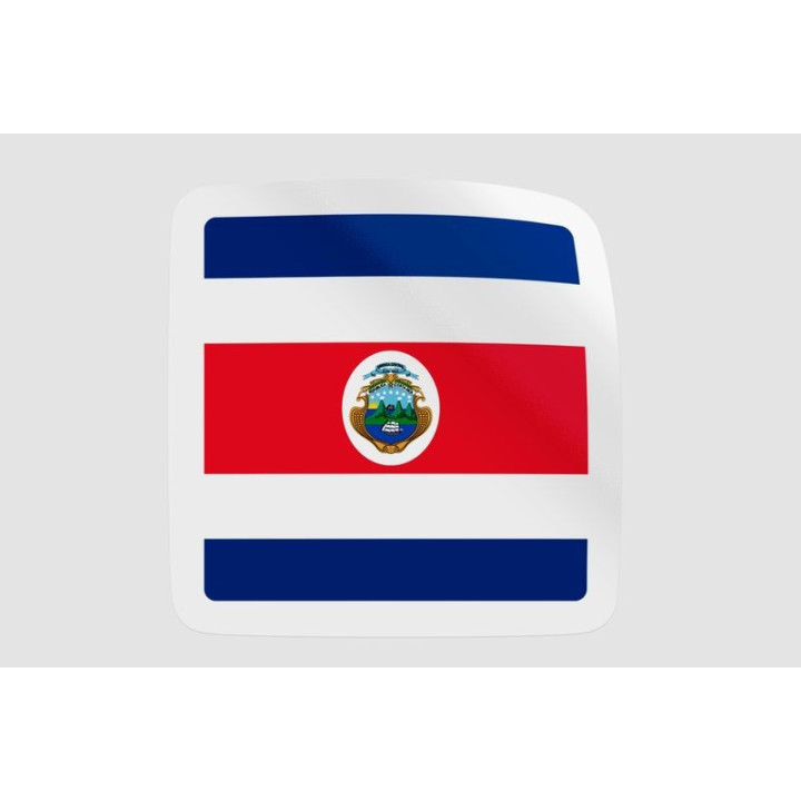 Costa Rica Flag Badge Style 4 - DecalsHouse