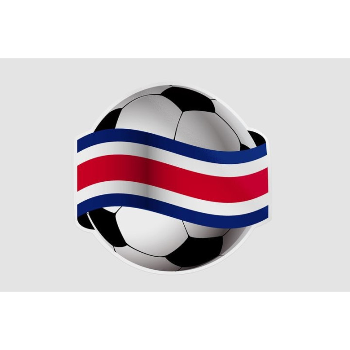 Costa Rica Flag Football Sticker - DecalsHouse
