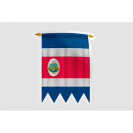 Costa Rica Flag Pennant Style 3 - DecalsHouse