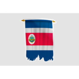 Costa Rica Flag Pennant Style 4 - DecalsHouse