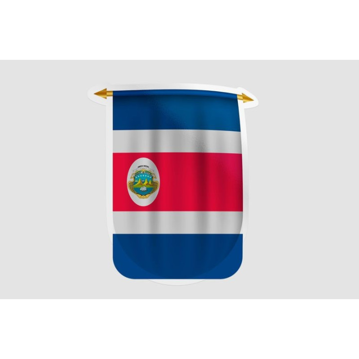 Costa Rica Flag Pennant Style 6 - DecalsHouse