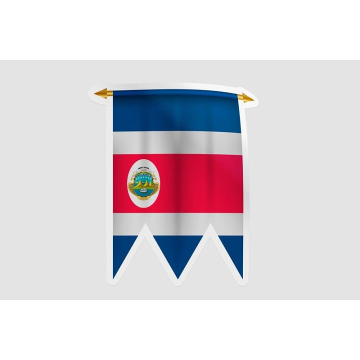 Costa Rica Flag Pennant - DecalsHouse